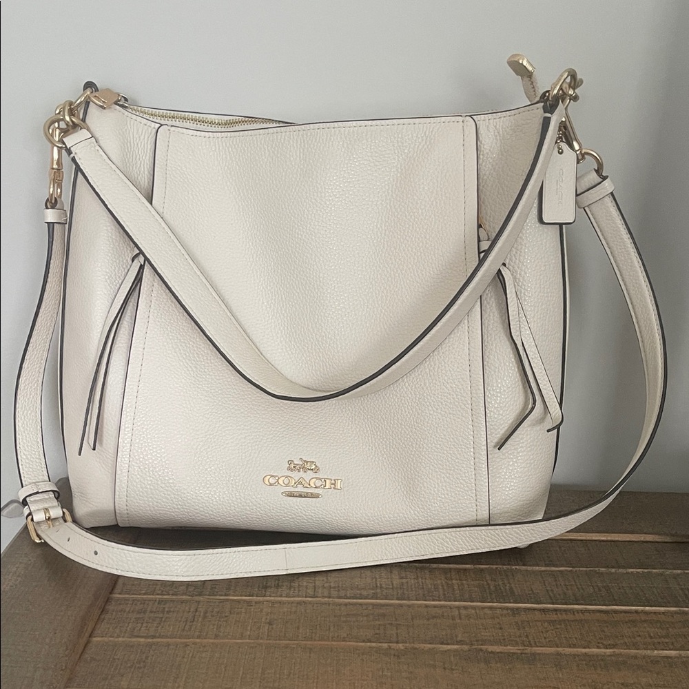 Coach Cream Leather Shoulder Bag